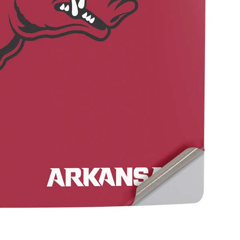 University of Arkansas-Fayetteville Razorbacks Red Logo PS5 Pro Disk Console Skin