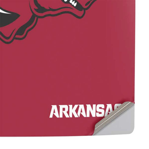 University of Arkansas-Fayetteville Razorbacks Red Logo PS5 Slim Digital Edition Console Skin