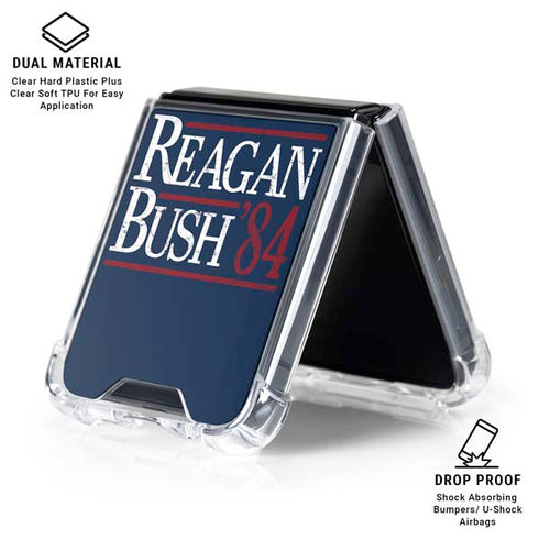 Reagan Bush 84 Galaxy Z Flip6 Clear Case