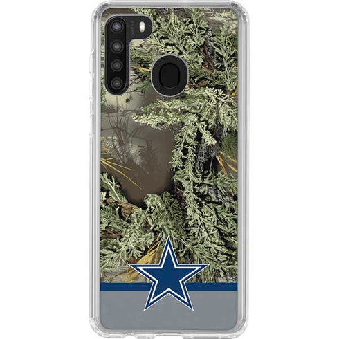 NFL Realtree Camo Dallas Cowboys Galaxy A21 Clear Case