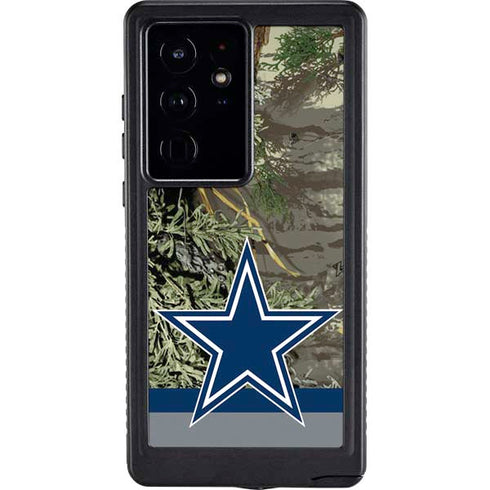 NFL Realtree Camo Dallas Cowboys Galaxy S24 Ultra Waterproof Case