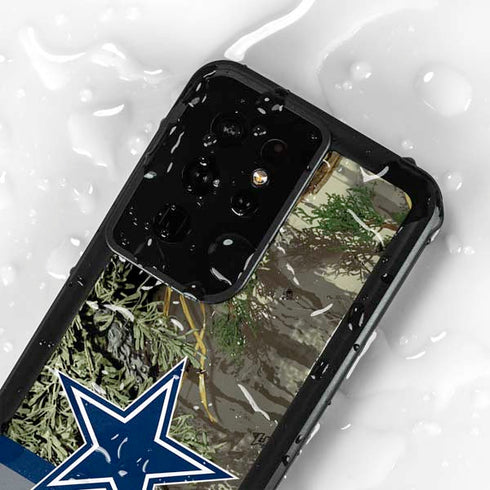 NFL Realtree Camo Dallas Cowboys Galaxy S24 Ultra Waterproof Case