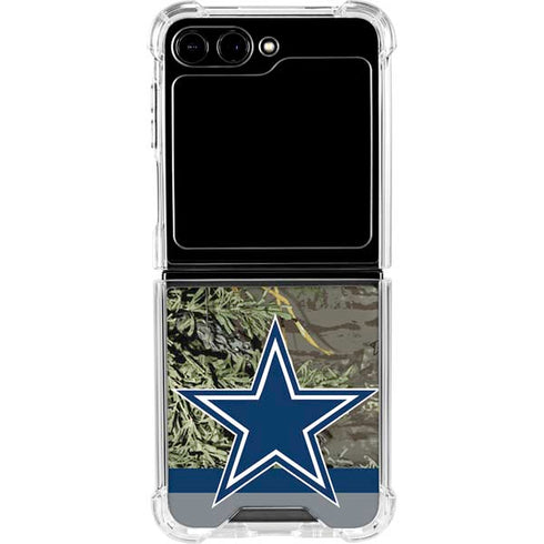 NFL Realtree Camo Dallas Cowboys Galaxy Z Flip6 Clear Case