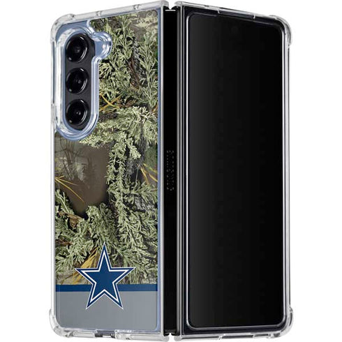 NFL Realtree Camo Dallas Cowboys Galaxy Z Fold5 5G Clear Case
