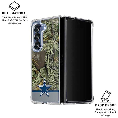 NFL Realtree Camo Dallas Cowboys Galaxy Z Fold6 Clear Case