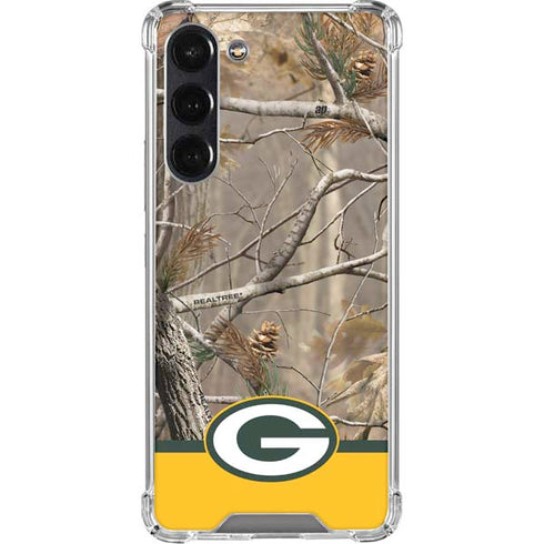 NFL Realtree Camo Green Bay Packers Galaxy S24 FE Clear Case