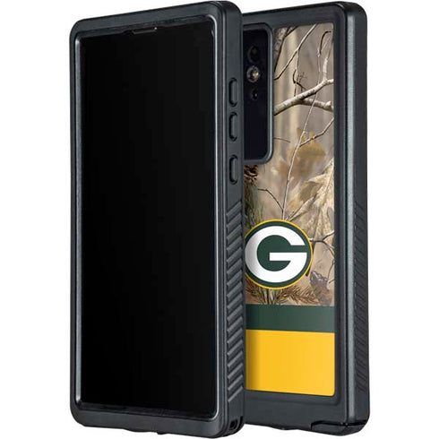 NFL Realtree Camo Green Bay Packers Galaxy S24 Ultra Waterproof Case