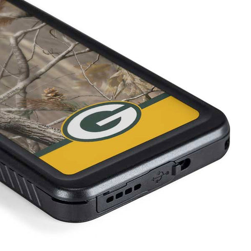 NFL Realtree Camo Green Bay Packers Galaxy S24 Waterproof Case