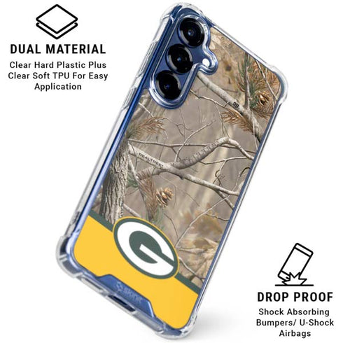 NFL Realtree Camo Green Bay Packers Galaxy S25 Clear Case