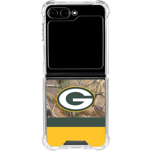 NFL Realtree Camo Green Bay Packers Galaxy Z Flip6 Clear Case