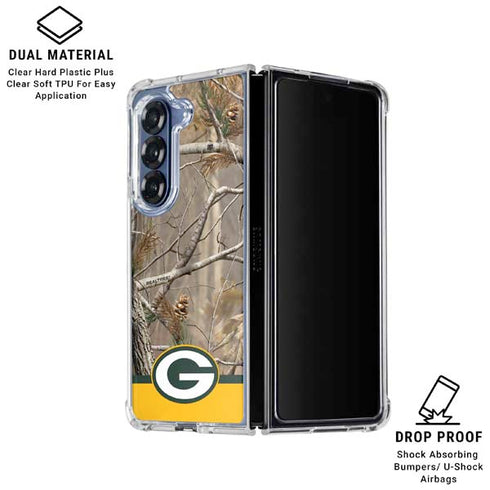 NFL Realtree Camo Green Bay Packers Galaxy Z Fold6 Clear Case
