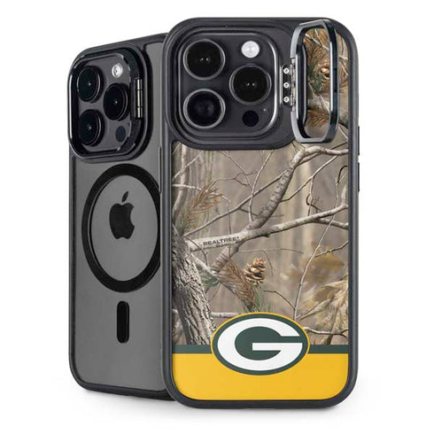 NFL Realtree Camo Green Bay Packers iPhone 14 Pro Kickstand Case