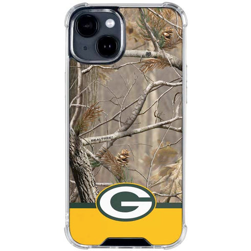 NFL Realtree Camo Green Bay Packers iPhone 15 Clear Case