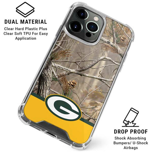 NFL Realtree Camo Green Bay Packers iPhone 16 Pro Clear Case