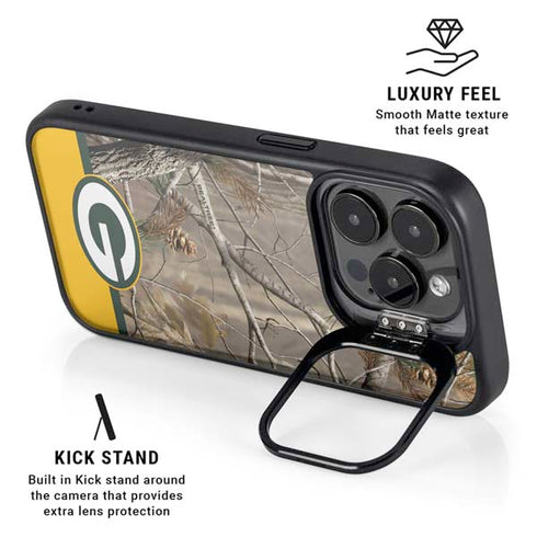 NFL Realtree Camo Green Bay Packers iPhone 16 Pro Kickstand Case
