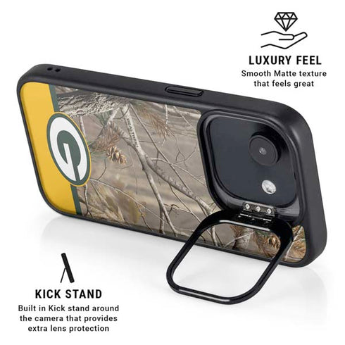 NFL Realtree Camo Green Bay Packers iPhone 16e Kickstand Case