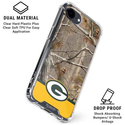 NFL Realtree Camo Green Bay Packers iPhone 16e Clear Case