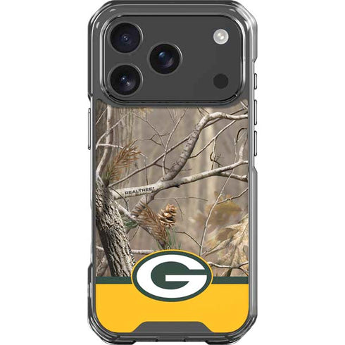 NFL Realtree Camo Green Bay Packers iPhone 18 Pro Clear Case