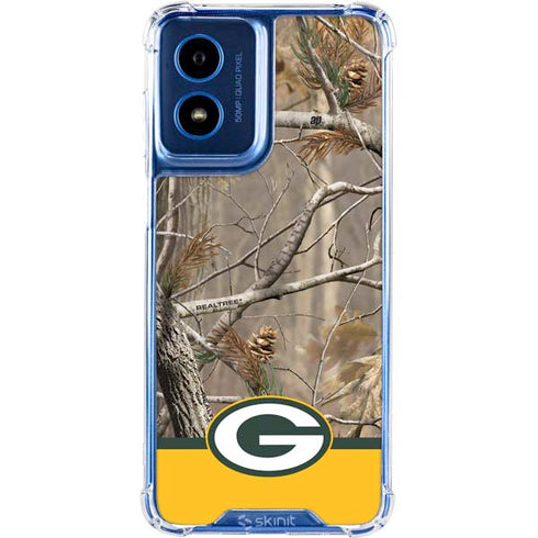 NFL Realtree Camo Green Bay Packers Moto G 5G (2024) Clear Case