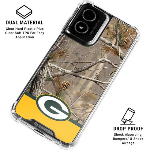 NFL Realtree Camo Green Bay Packers Moto G Power 5G (2024) Clear Case