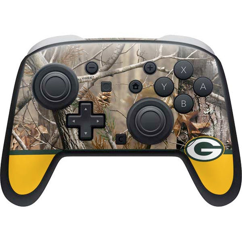 NFL Realtree Camo Green Bay Packers Nintendo Switch 2 (2025) Pro Controller Skin