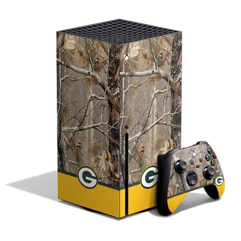 NFL Realtree Camo Green Bay Packers Xbox Series X Bundle Skin