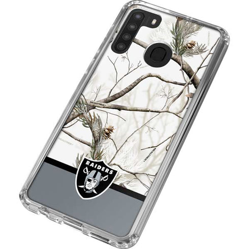 NFL Realtree Camo Las Vegas Raiders Galaxy A21 Clear Case