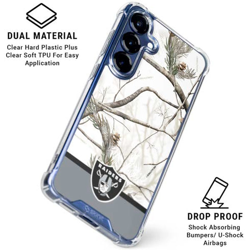 NFL Realtree Camo Las Vegas Raiders Galaxy S25 Plus Clear Case