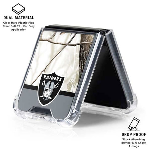 NFL Realtree Camo Las Vegas Raiders Galaxy Z Flip6 Clear Case