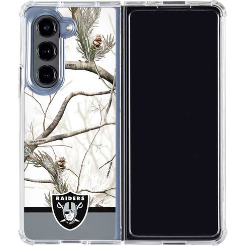 NFL Realtree Camo Las Vegas Raiders Galaxy Z Fold5 5G Clear Case