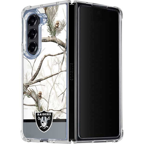 NFL Realtree Camo Las Vegas Raiders Galaxy Z Fold5 5G Clear Case