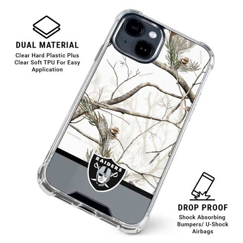 NFL Realtree Camo Las Vegas Raiders iPhone 15 Clear Case