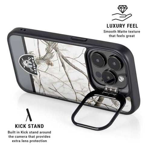 NFL Realtree Camo Las Vegas Raiders iPhone 15 Pro Max Kickstand Case