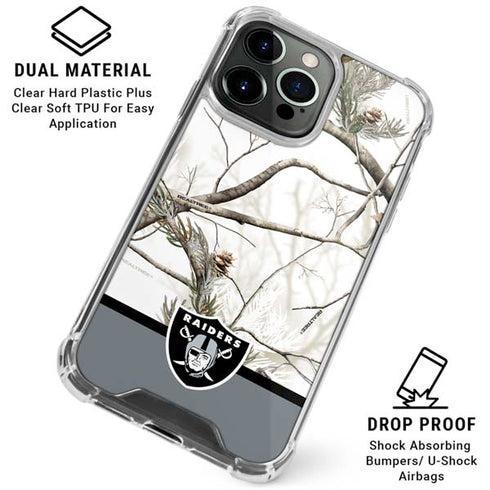 NFL Realtree Camo Las Vegas Raiders iPhone 16 Pro Max Clear Case