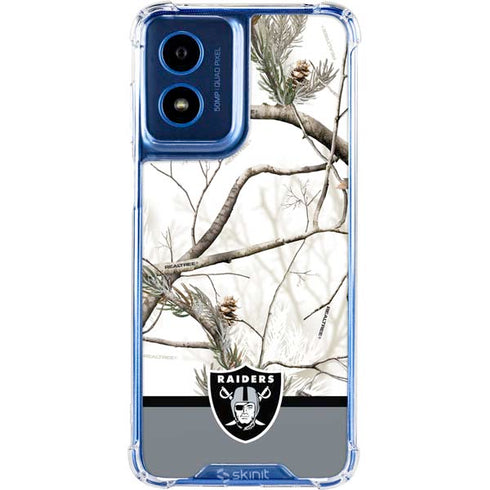 NFL Realtree Camo Las Vegas Raiders Moto G 5G (2024) Clear Case