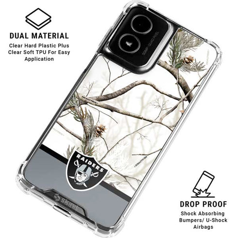 NFL Realtree Camo Las Vegas Raiders Moto G Power 5G (2024) Clear Case
