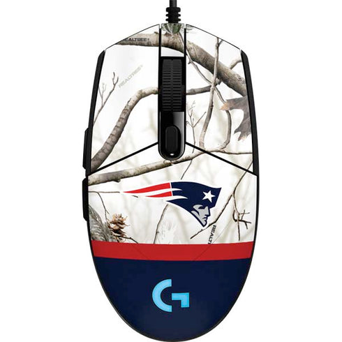 NFL Realtree Camo New England Patriots G203 Prodigy RGB Wired Gaming Mouse Skin