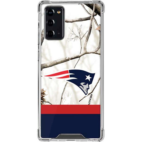 NFL Realtree Camo New England Patriots Galaxy Note20 5G Clear Case