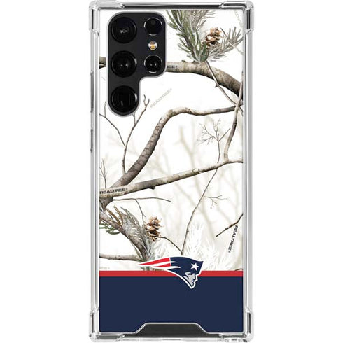 NFL Realtree Camo New England Patriots Galaxy S23 Ultra Clear Case