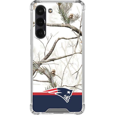 NFL Realtree Camo New England Patriots Galaxy S24 FE Clear Case