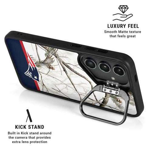 NFL Realtree Camo New England Patriots Galaxy S24 FE Kickstand Case