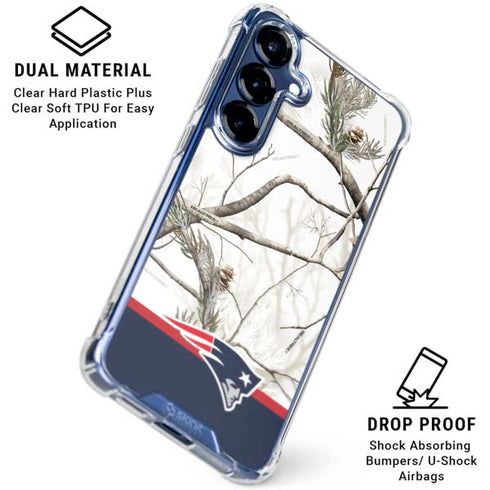 NFL Realtree Camo New England Patriots Galaxy S25 Clear Case