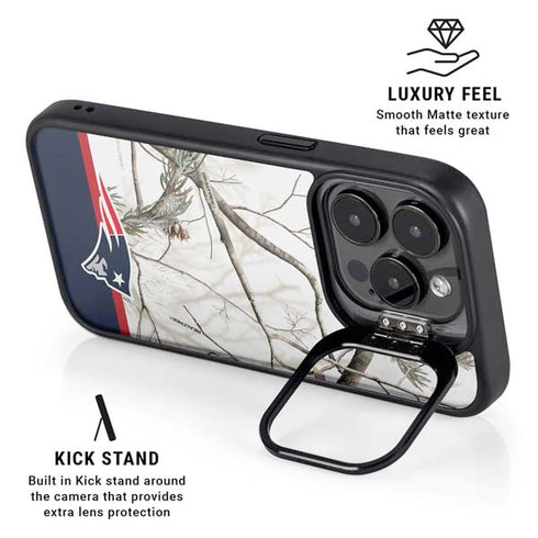 NFL Realtree Camo New England Patriots iPhone 14 Pro Max Kickstand Case