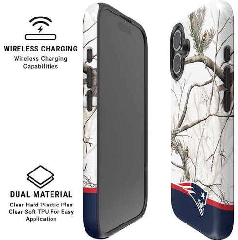 NFL Realtree Camo New England Patriots iPhone 16 Magsafe Impact Case