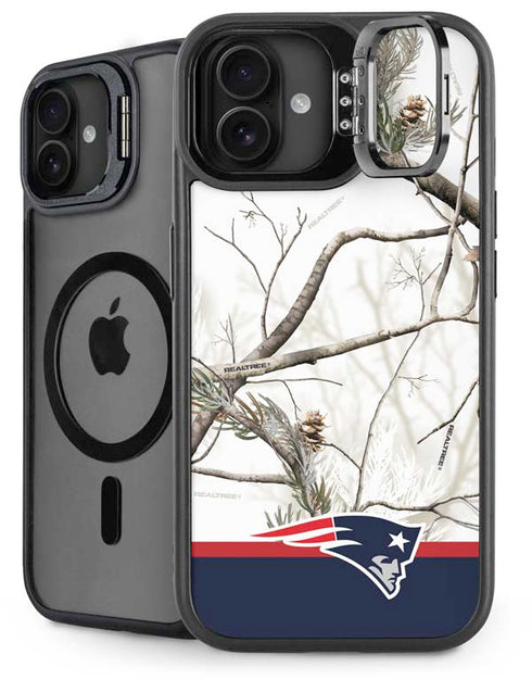 NFL Realtree Camo New England Patriots iPhone 16 Plus Kickstand Case