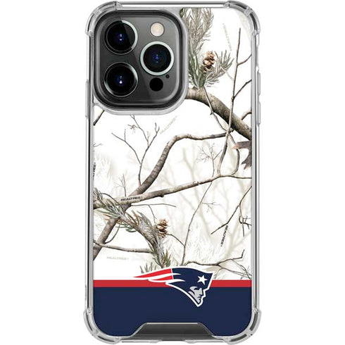 NFL Realtree Camo New England Patriots iPhone 16 Pro Clear Case