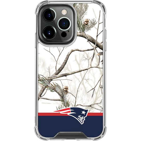NFL Realtree Camo New England Patriots iPhone 16 Pro Max Clear Case