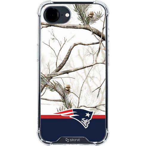 NFL Realtree Camo New England Patriots iPhone 16e Clear Case