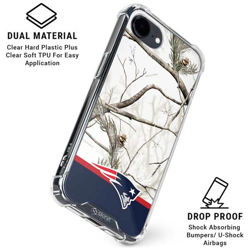 NFL Realtree Camo New England Patriots iPhone 16e Clear Case