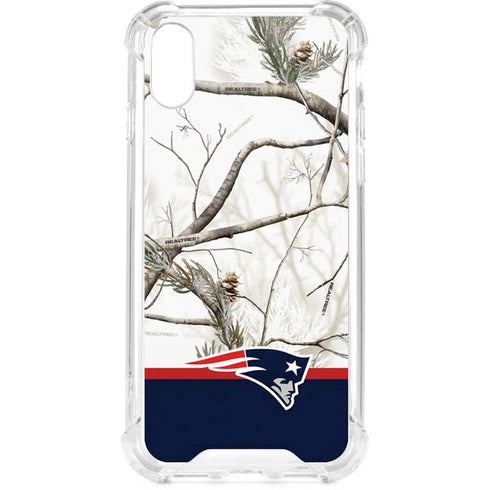 NFL Realtree Camo New England Patriots iPhone XS Clear Case